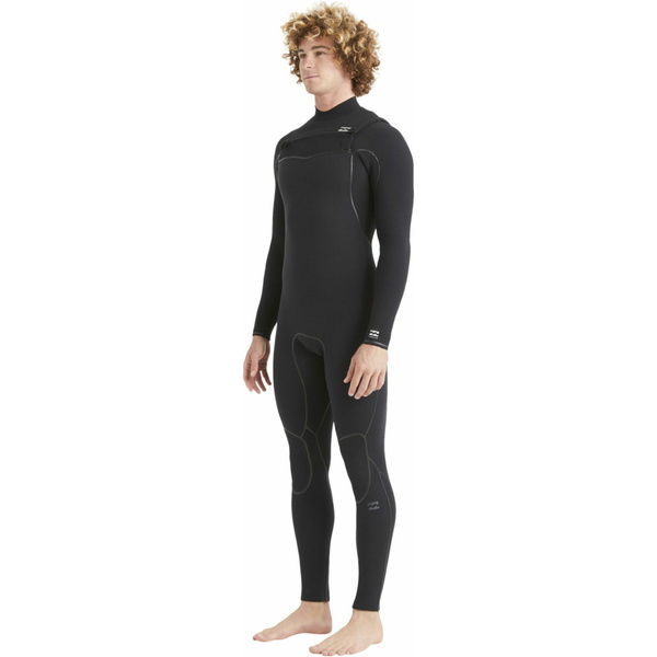 2024 Billabong Heren Furnace 4/3mm Borst Ritssluiting Wetsuit ABYW100187 - Black